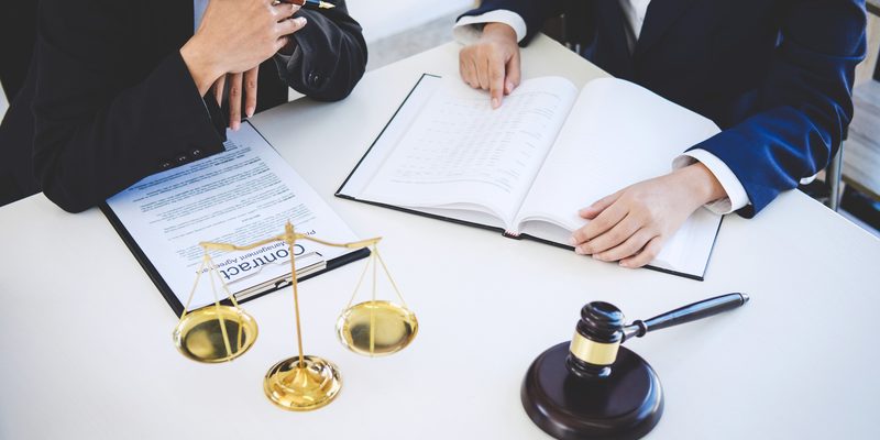 Teamwork of business lawyer colleagues, consultation and confere