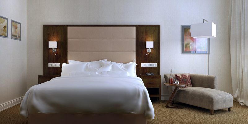 contemporary guest bedroom